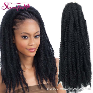 wholesale 18 inch 100gram afro kinky curly twist braiding hair crochet afro kinky marley braiding hair